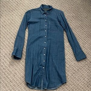 Denim Button-Up Shirt Dress